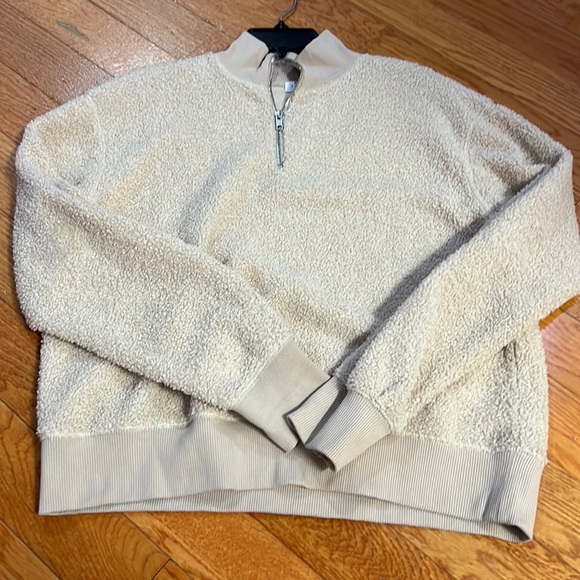 Topshop beige fleece sweater - Picture 1 of 3